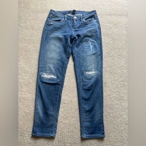 WHBM Distressed Girlfriend Jeans Light Wash Size 2